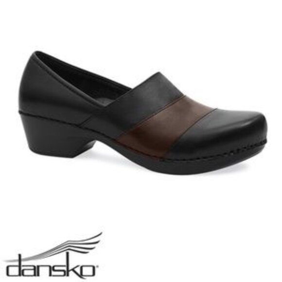 Dansko Tenley Nappa Clog Slip On Brown Black Size 38 - Picture 15 of 16